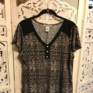 Blouse black / brown size L